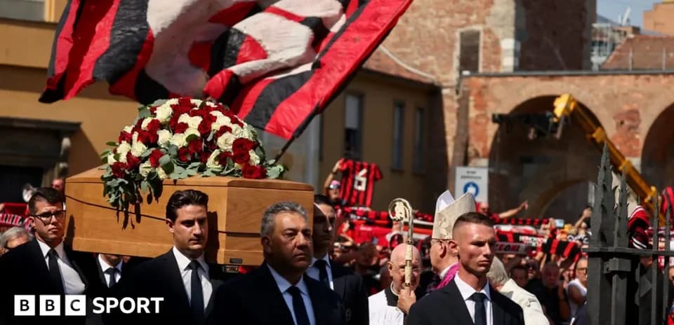 Funeral procession with a casket and mourners