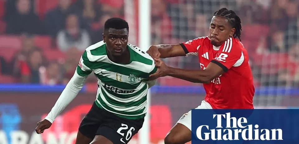 Player from Sporting CP and Benfica in action