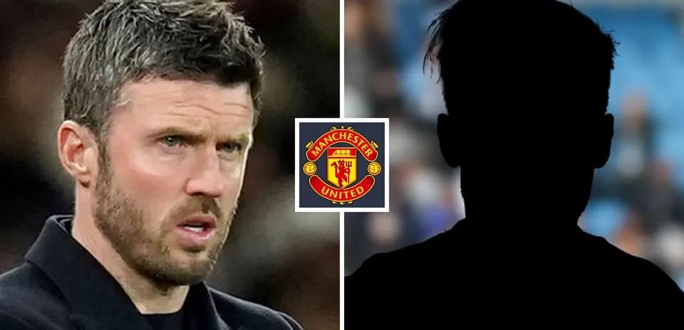 Manchester United manager with player silhouette backdrop