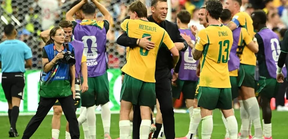 Australia team celebrating after match victory