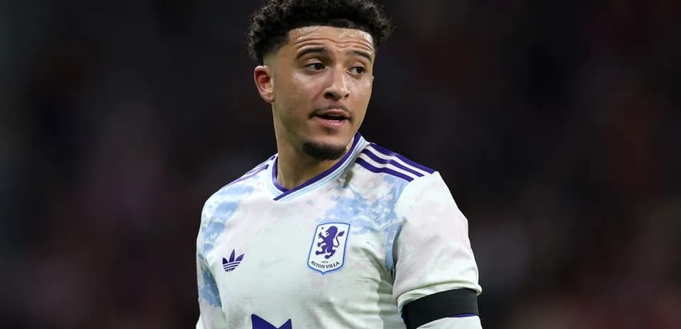 Player wearing Aston Villa jersey during match