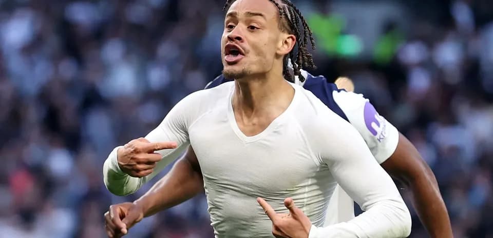 Player celebrating and pointing during match