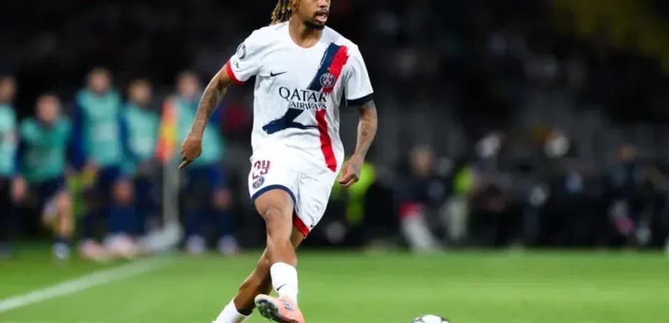 Player dribbling the ball during UEFA match