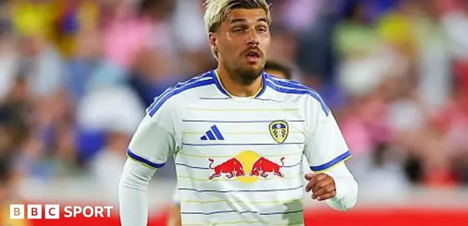 Player wearing Leeds United kit during match
