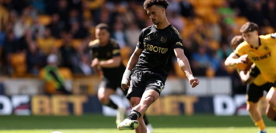 Wolverhampton player taking a free kick