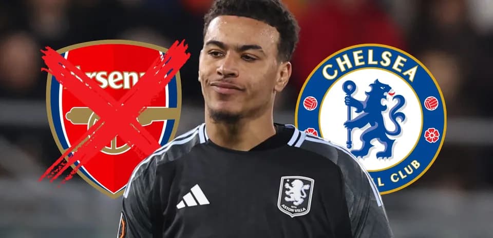 Goalkeeper with club logos of Arsenal and Chelsea