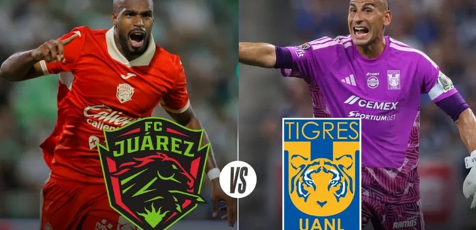 FC Juarez and Tigres UANL players during match