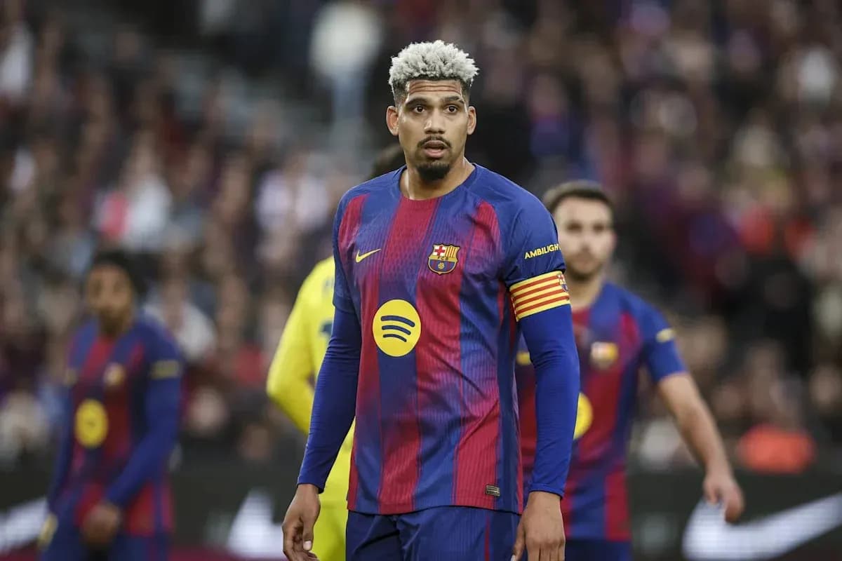 Barcelona player in jersey during match at stadium