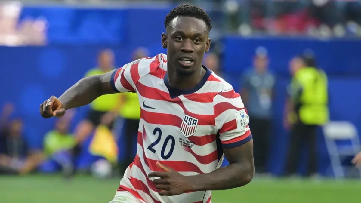 Player celebrating after scoring for USA team