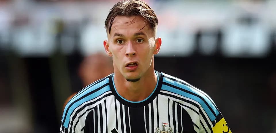 Newcastle United player in match action
