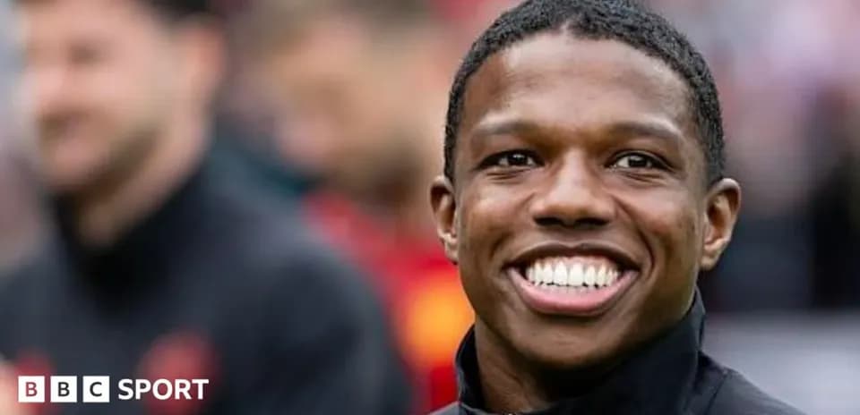 Smiling player during pre-match warm-up