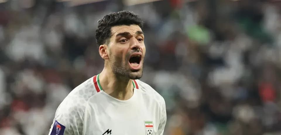 Player shouting during a football match