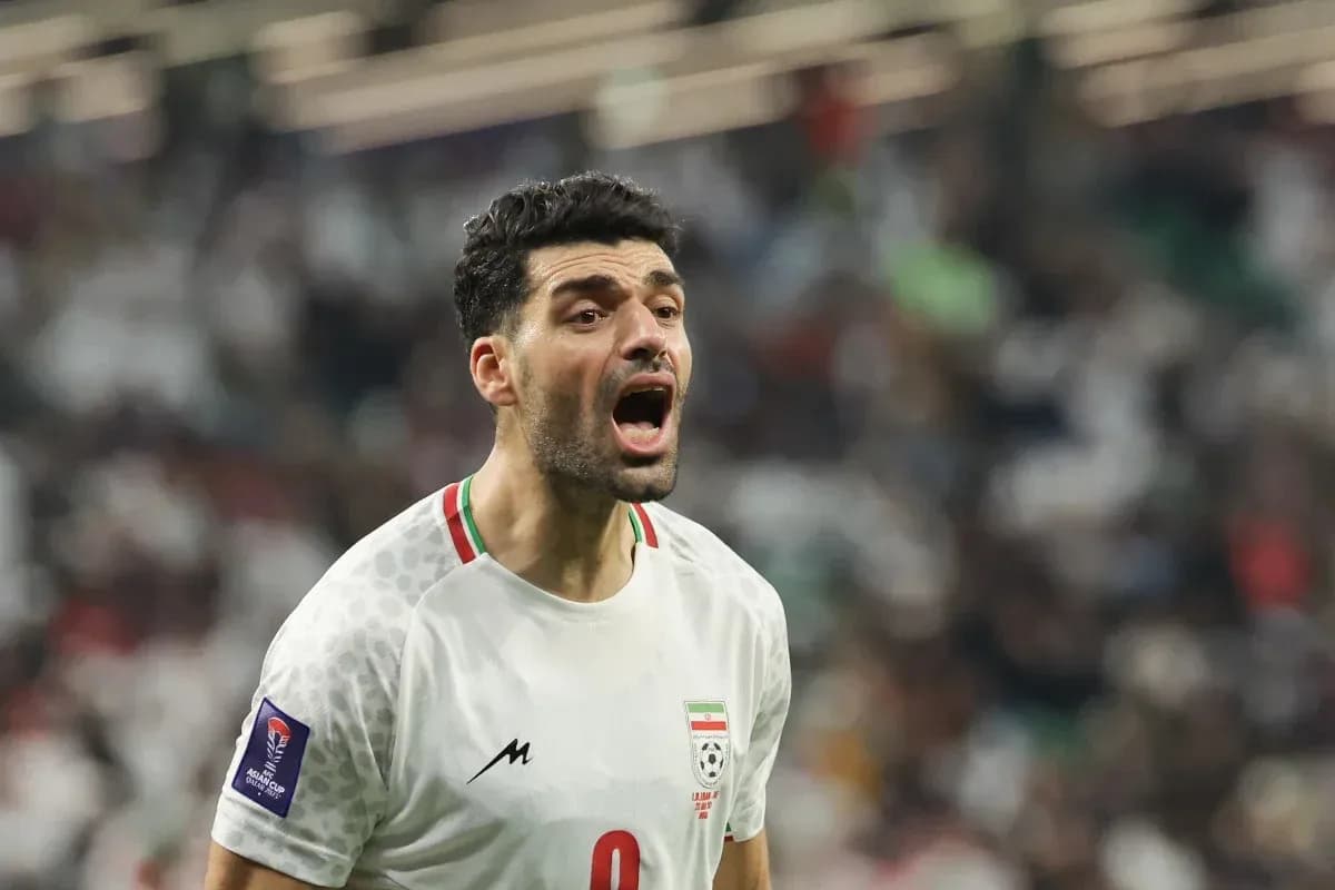 Player shouting during a football match