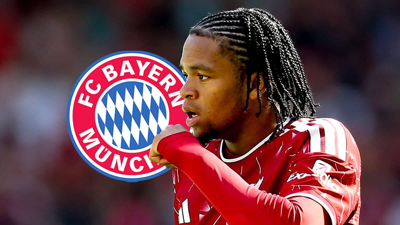 Player celebrating in Bayern Munich jersey during match