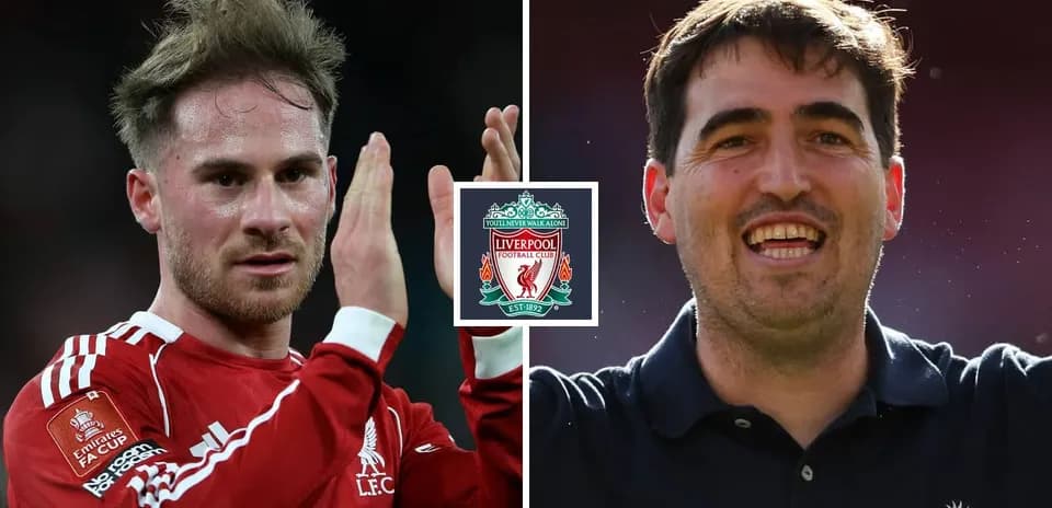 Two Liverpool FC players celebrating and acknowledging fans