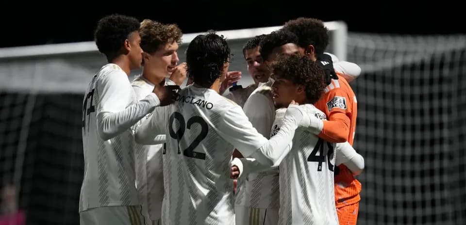 Los Angeles FC II celebrating a goal