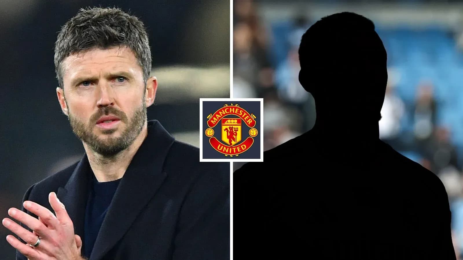 Michael Carrick and a silhouette of a player
