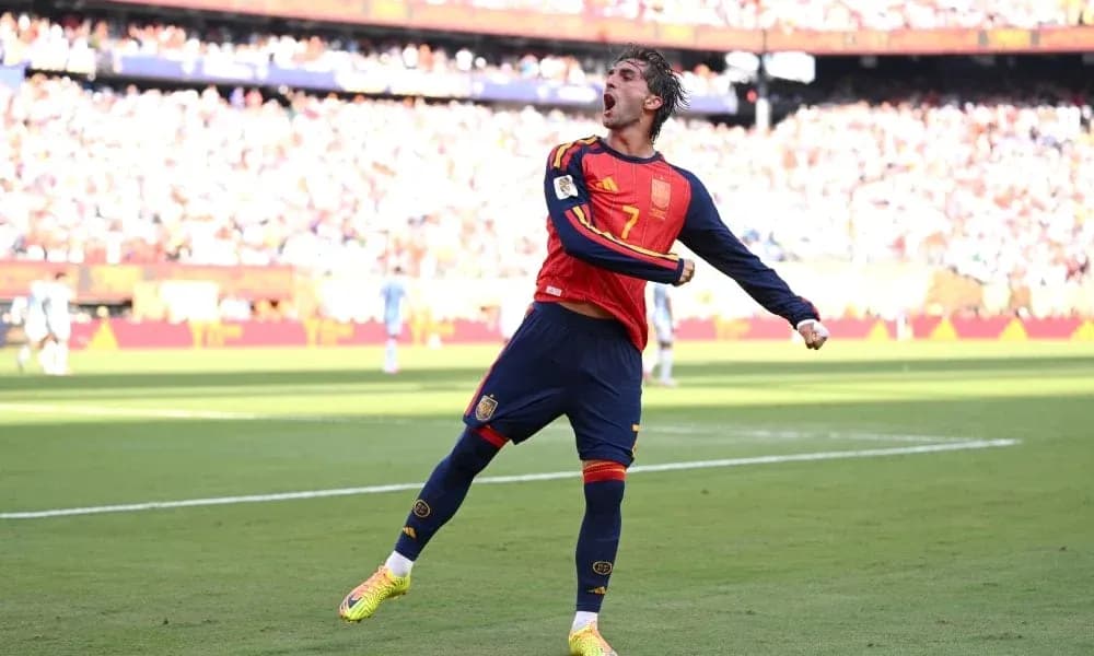 Player celebrating a goal during a match