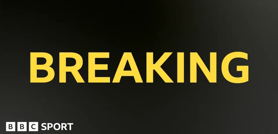 Breaking news alert from BBC Sport