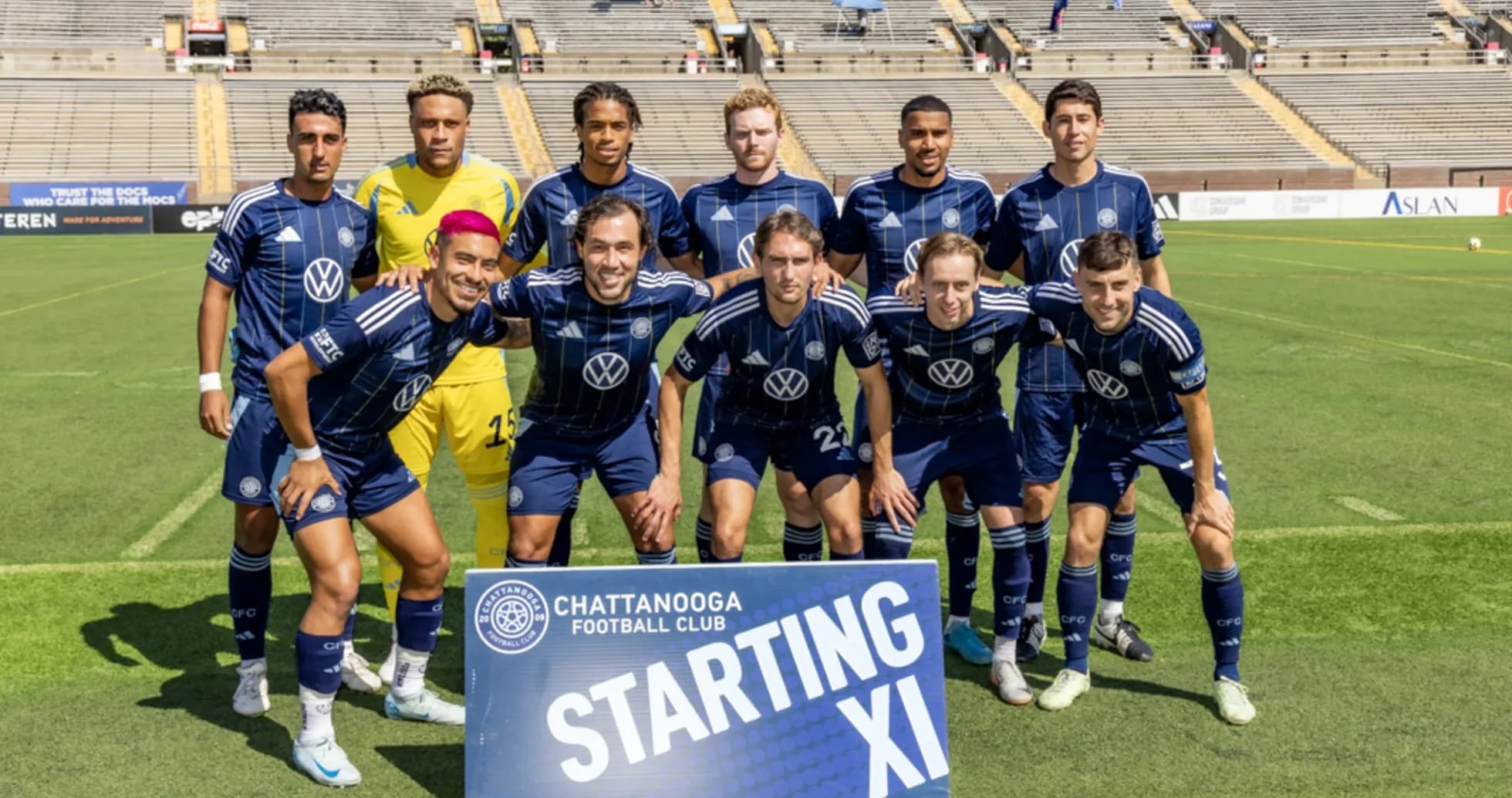 Chattanooga FC starting lineup for match
