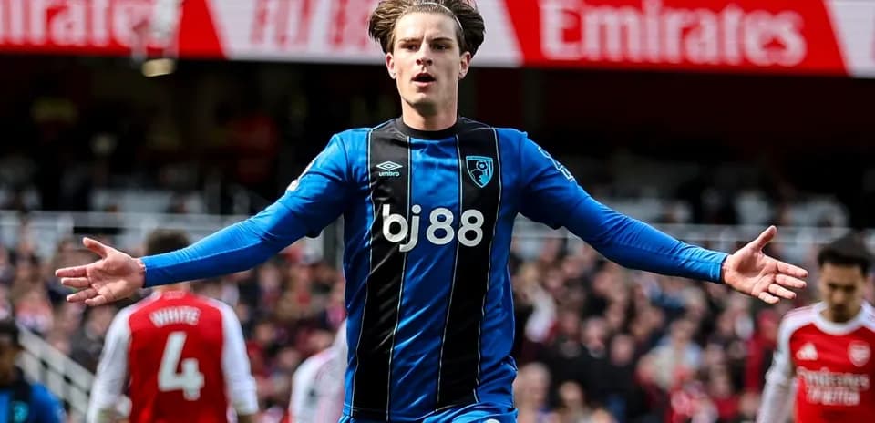 Bournemouth player celebrating a goal on the pitch