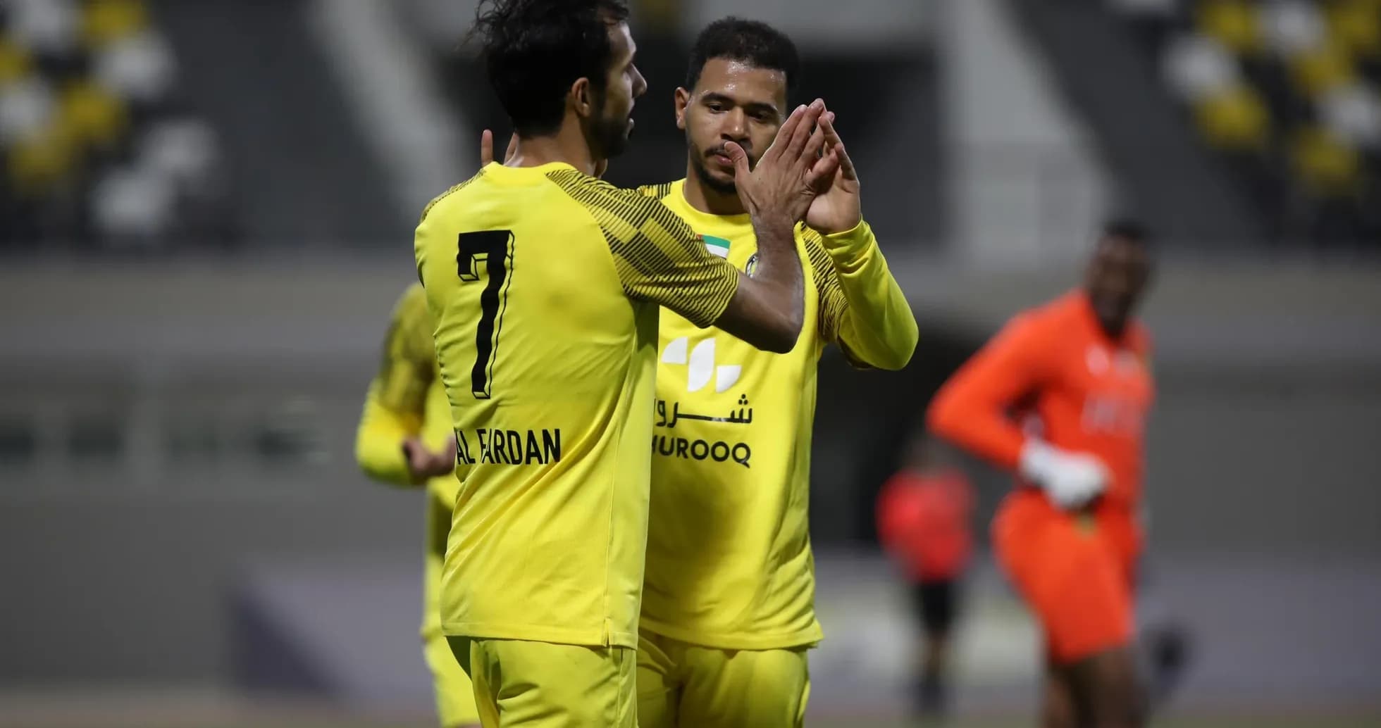 Ittihad Kalba U23 players celebrating a goal