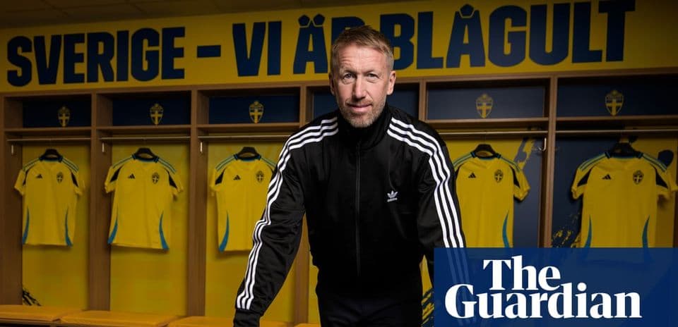 Coach in Sweden's locker room with team jerseys
