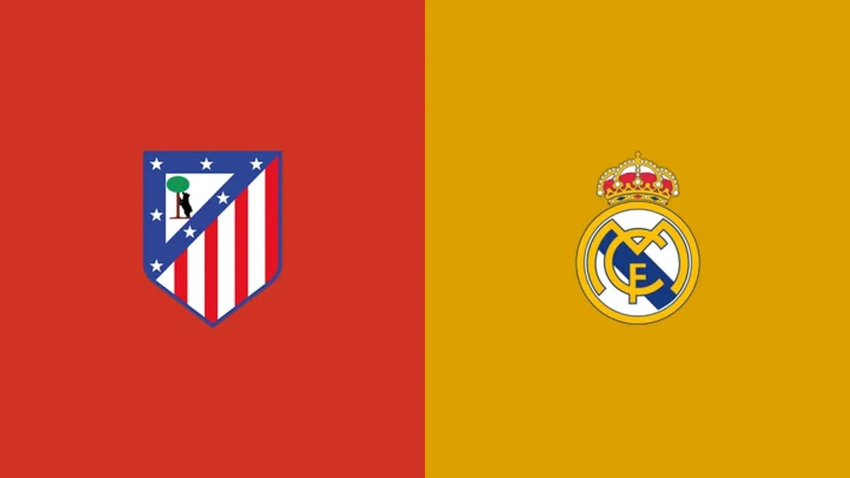 Atletico Madrid and Real Madrid club logos