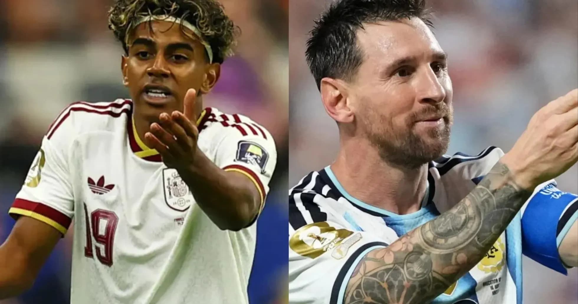 Spain and Argentina players during World Cup match