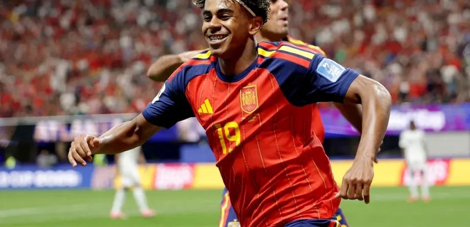 Spanish player celebrating a goal during match