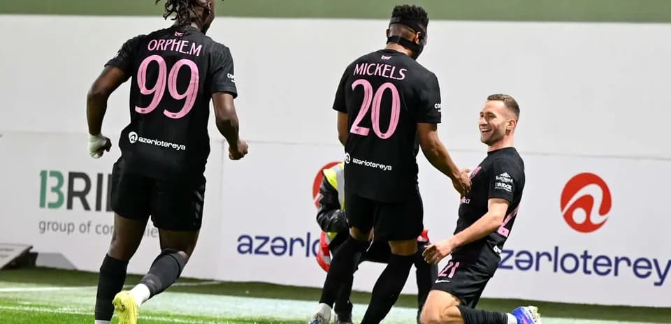 Celebration of players after scoring a goal
