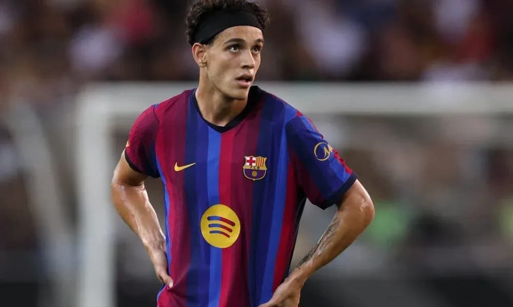 Player wearing Barcelona jersey during match