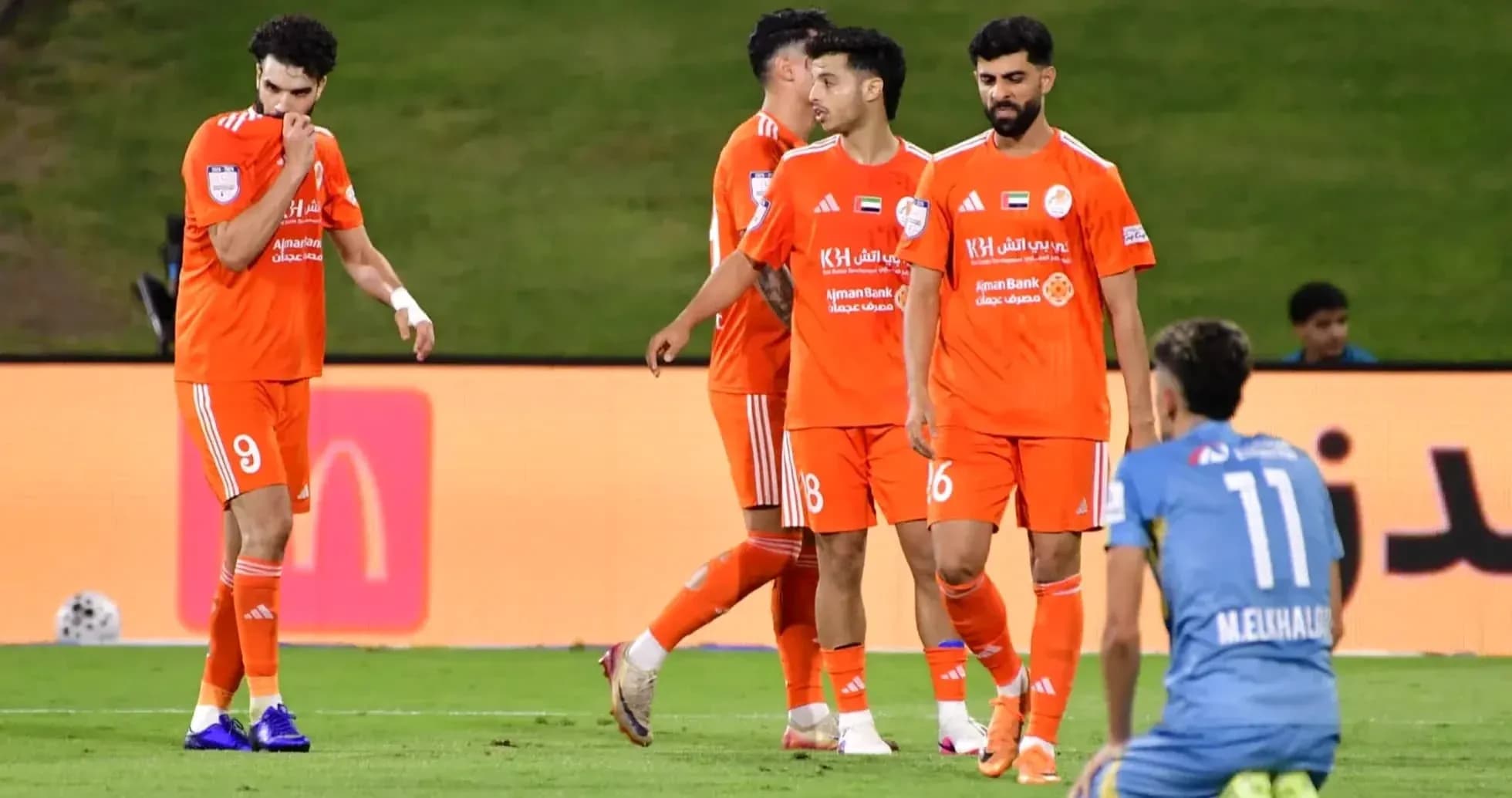 Ajman U23 players during Pro League match