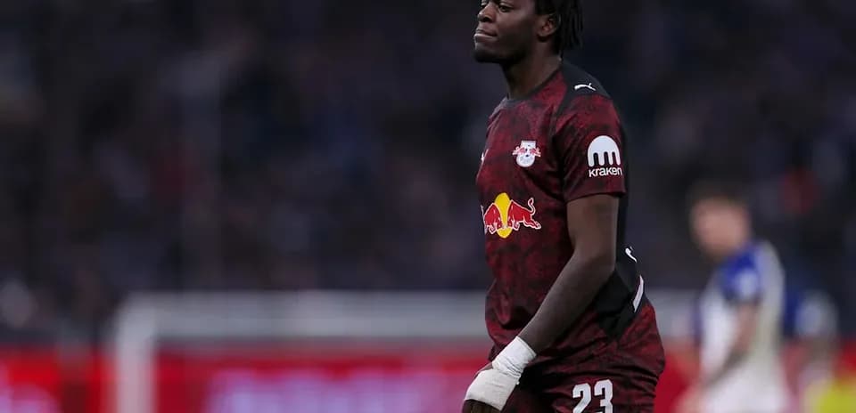 Goalkeeper wearing red and black jersey during match