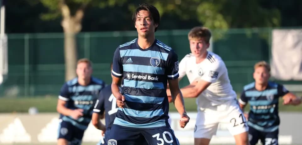 Sporting KC II player in action during match