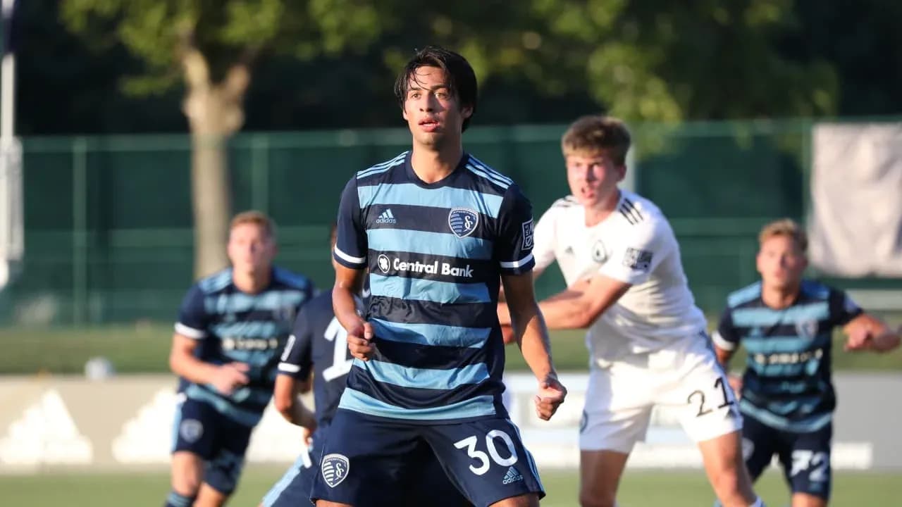 Sporting KC II player in action during match