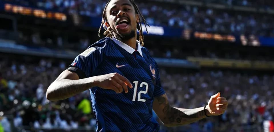 Player celebrating a goal during a match