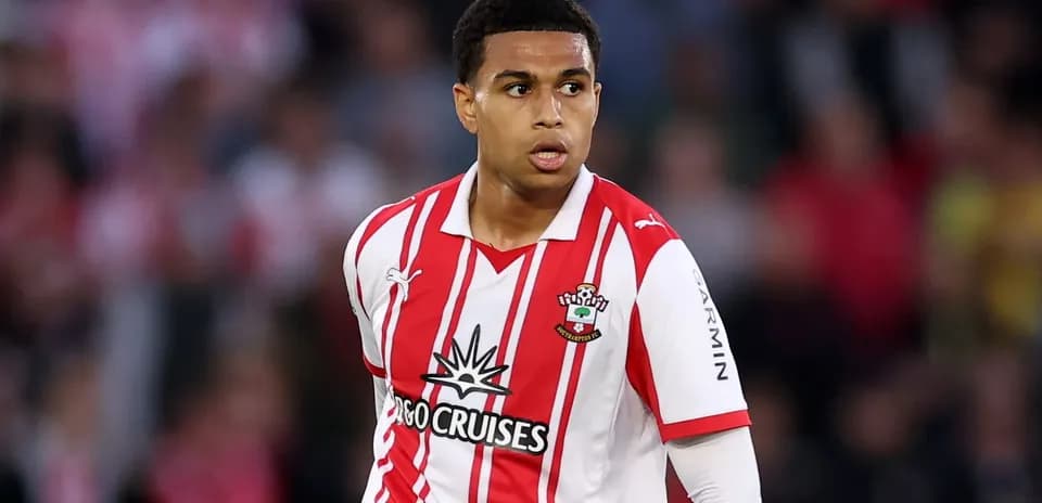 Southampton player during a match on the field