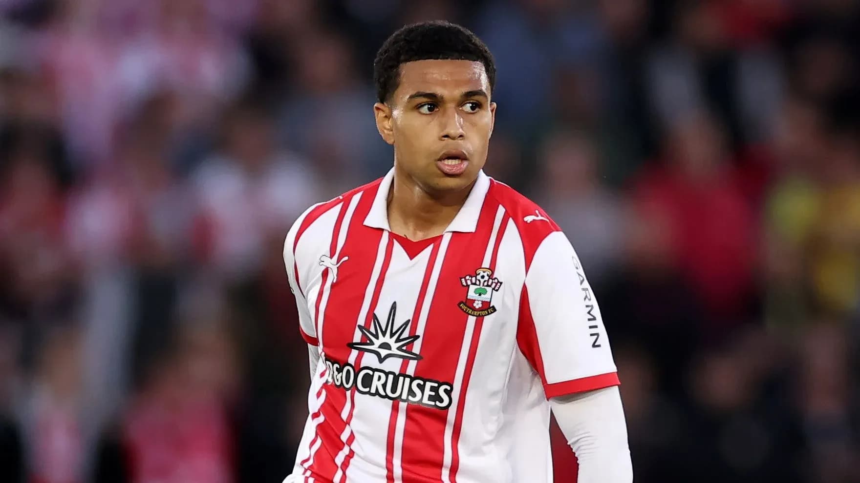 Southampton player during a match on the field