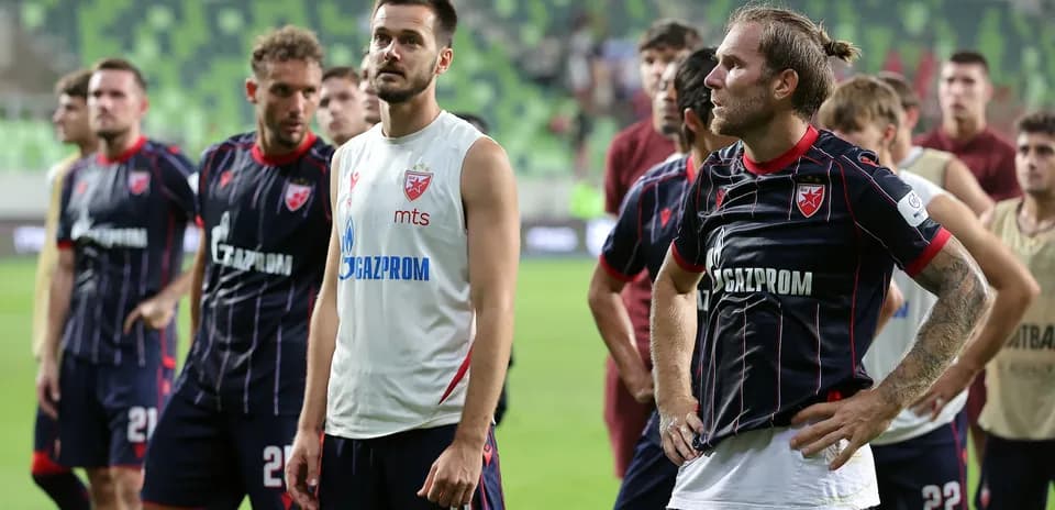 FK Crvena Zvezda players during training session