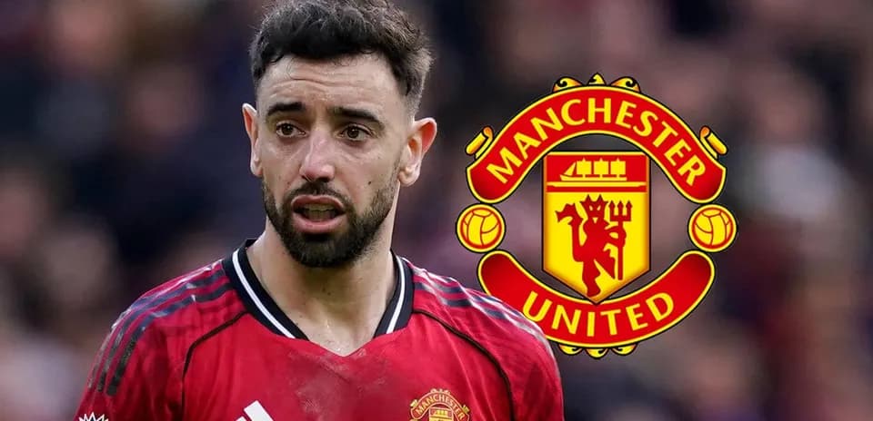 Bruno Fernandes in Manchester United jersey with logo