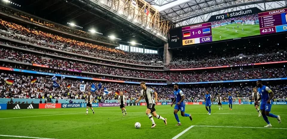 Germany vs Curaçao match action in stadium