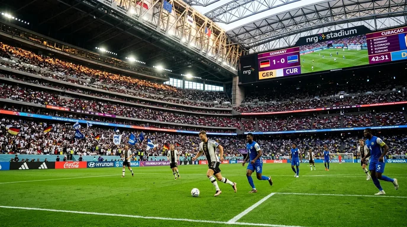 Germany vs Curaçao match action in stadium