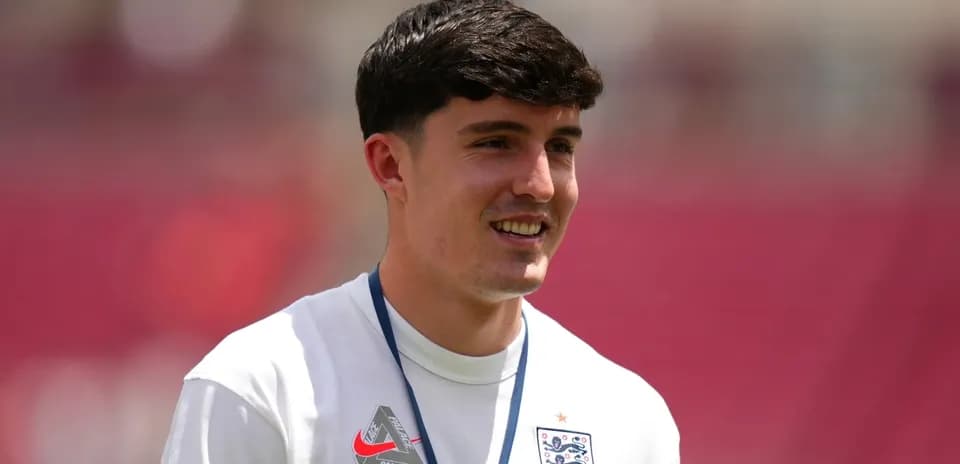 Player smiling on field before match