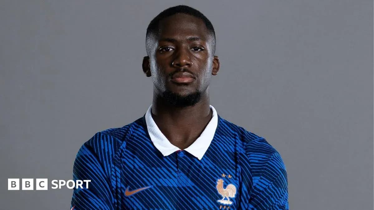 Football player in France national team jersey