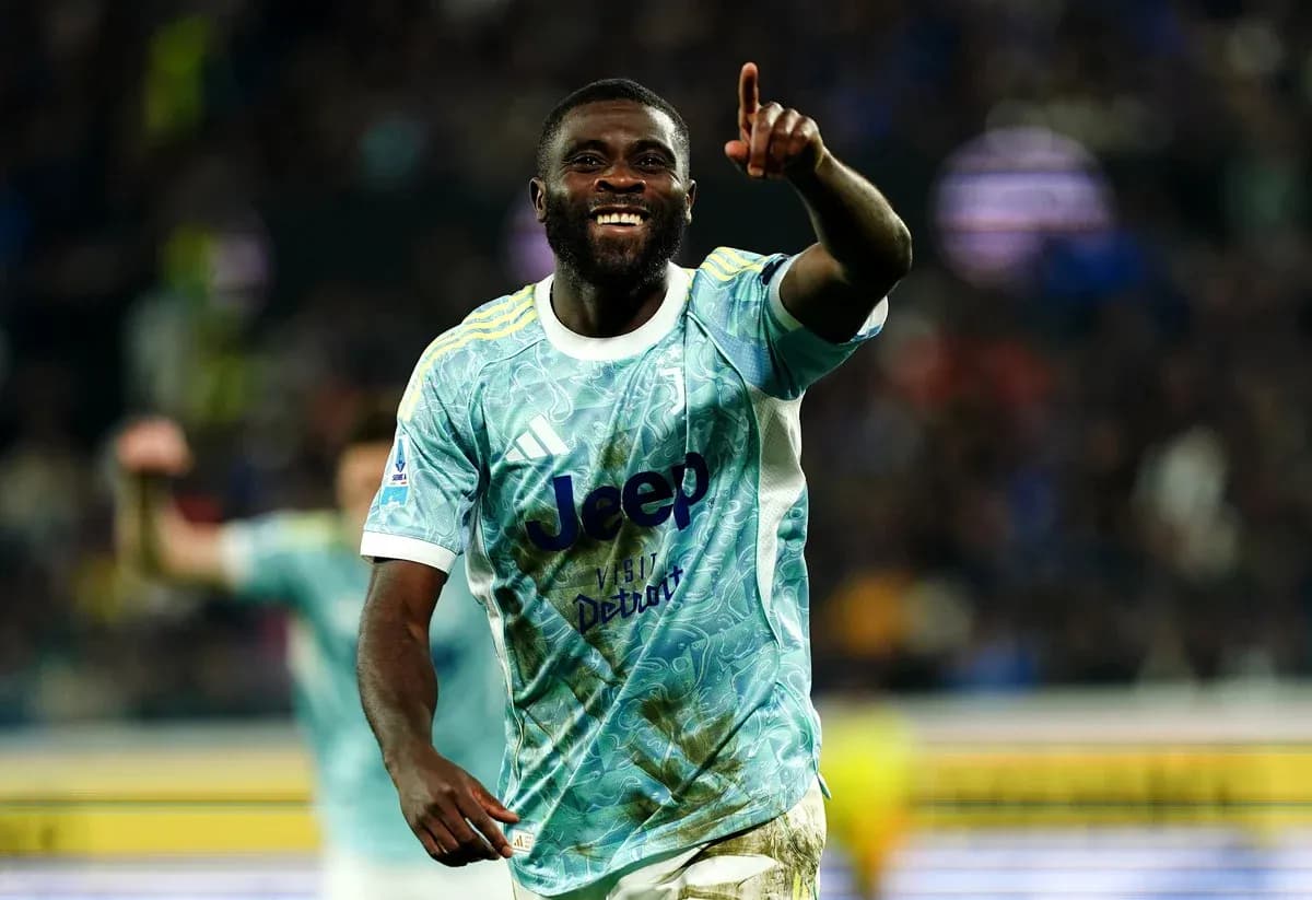 Juventus player celebrating during Serie A match
