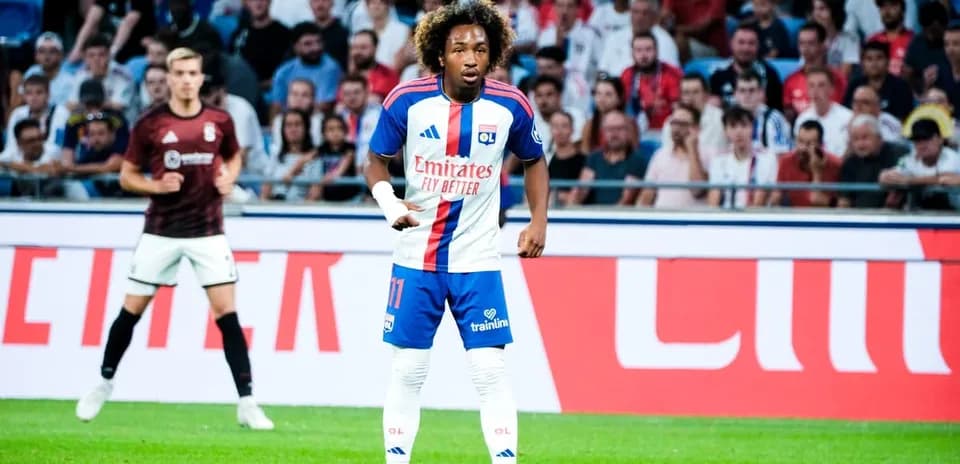 Player in action during football match on field