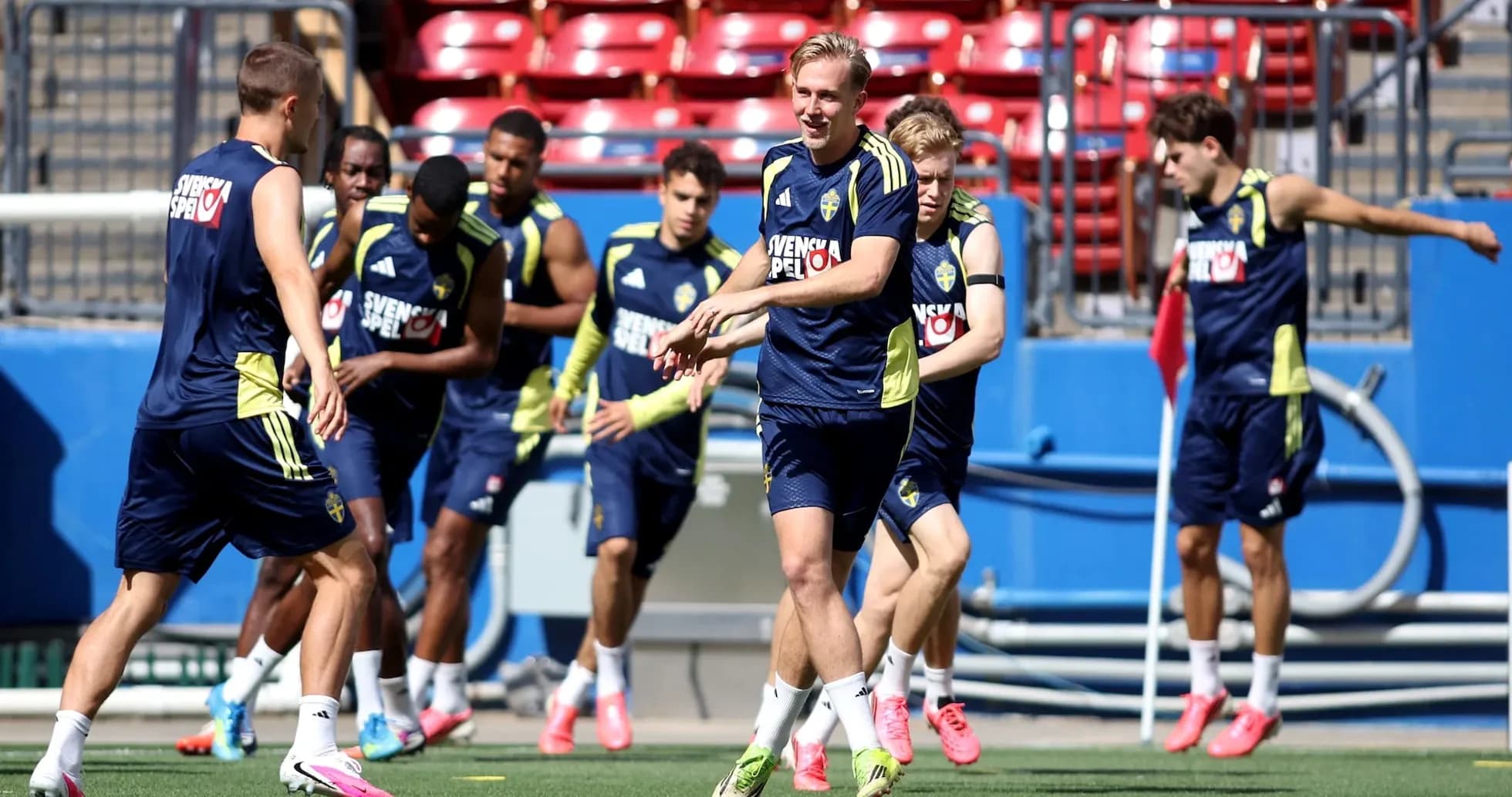 Sweden team training session before World Cup match