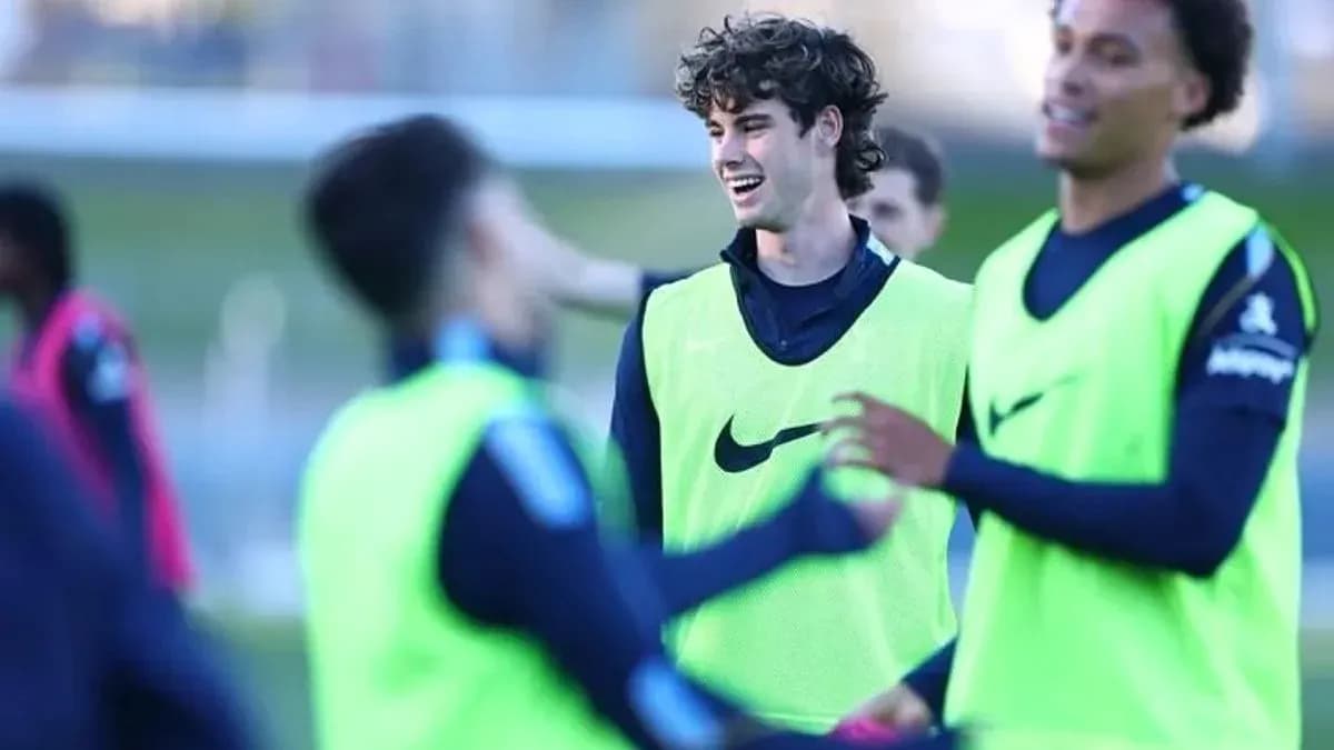 Players laughing and interacting during training session