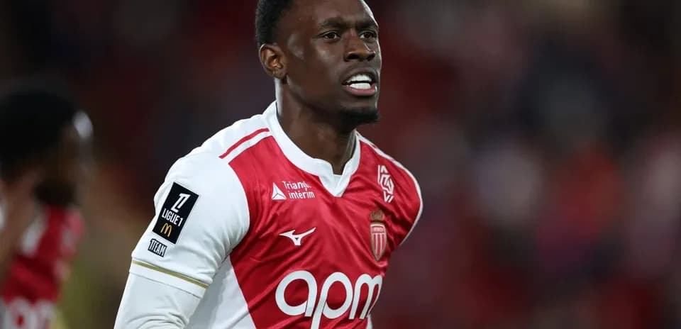 Monaco player reacting during a match
